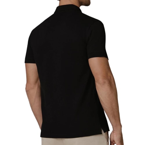 Detalhe - Camisa Podium Polo Sem Bolso Pc1497 Preto
