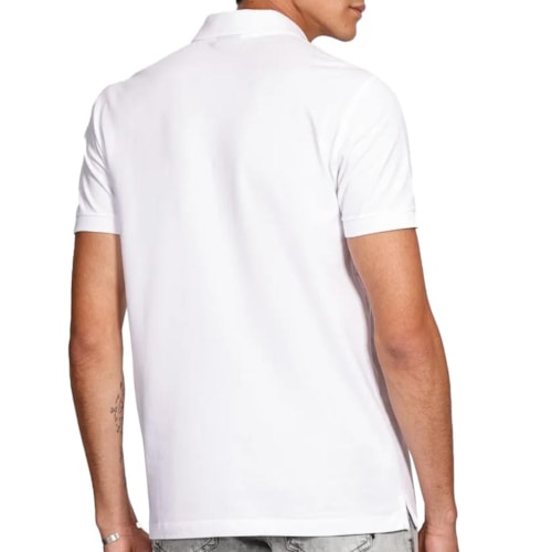 Detalhe - Camisa Polo Aramis Sem Bolso 10.0278 Branco