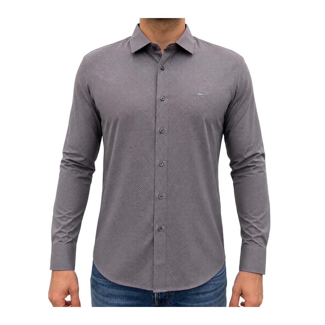 Camisa Sallo Manga Longa Sem Bolso 10107589 Cinza