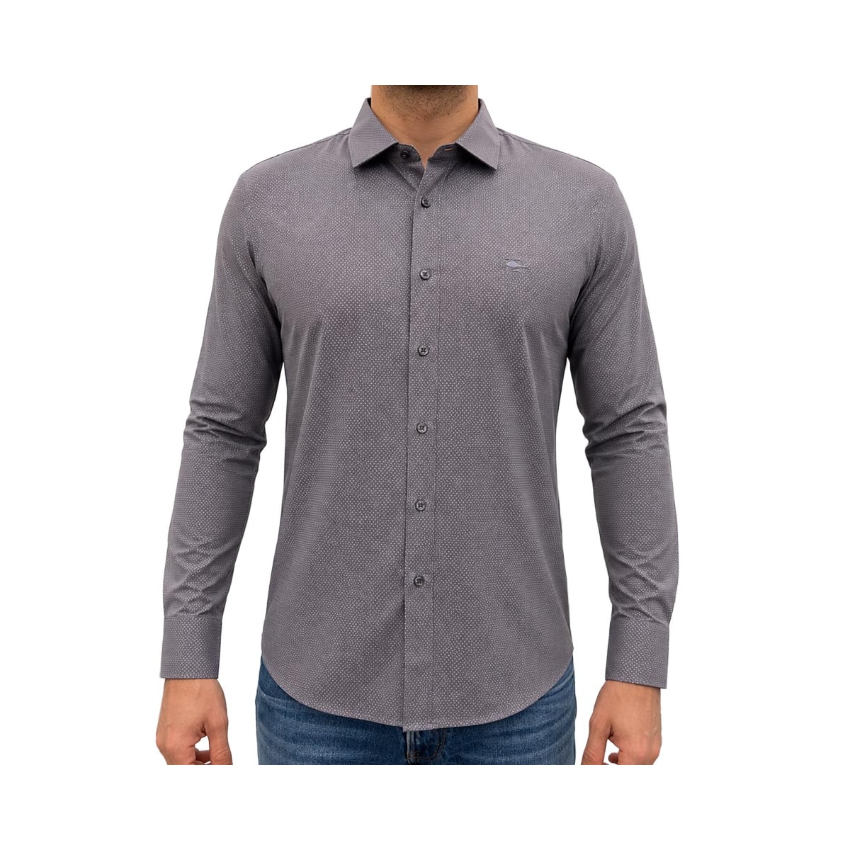 Camisa Sallo Manga Longa Sem Bolso 10107589 Cinza