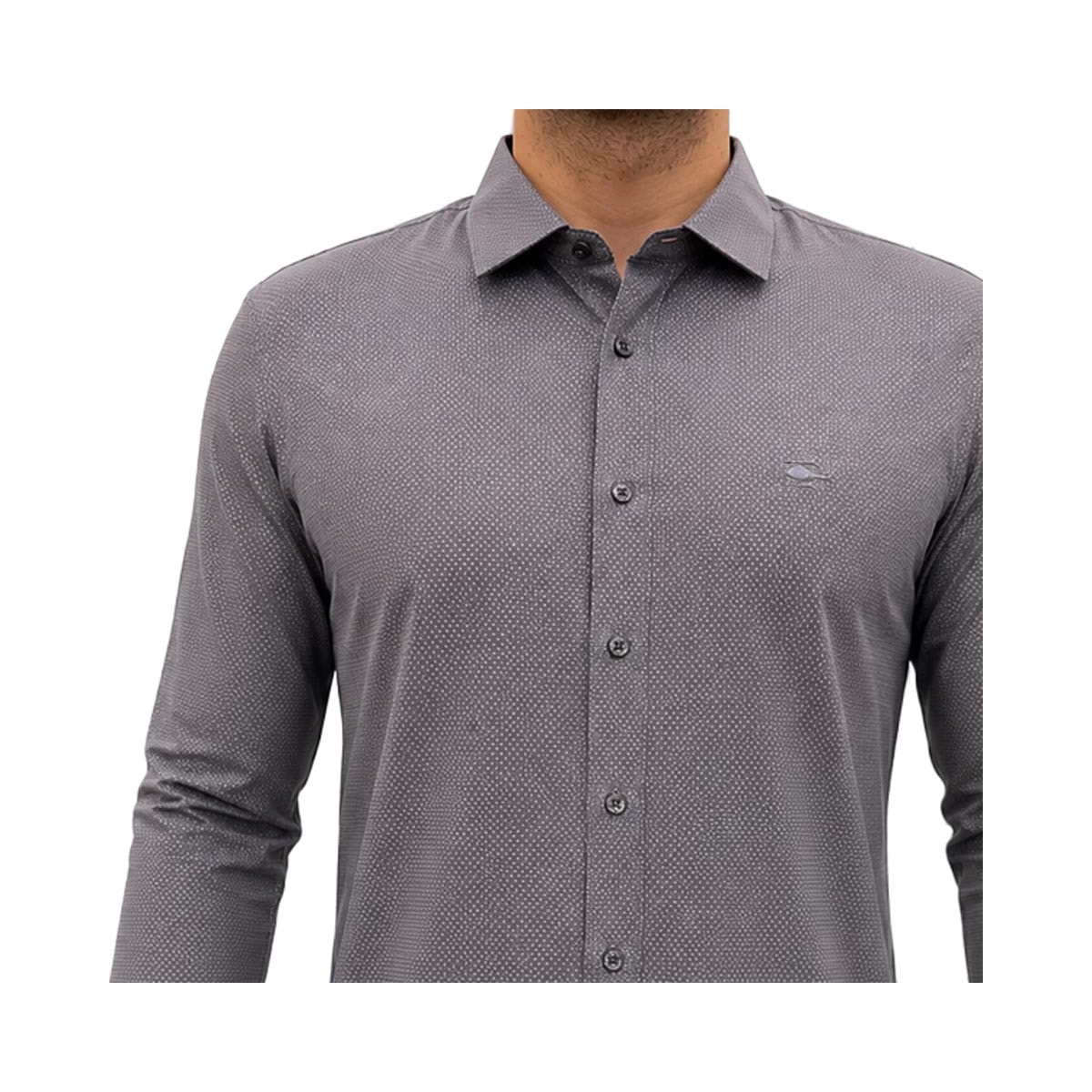Camisa Sallo Manga Longa Sem Bolso 10107589 Cinza