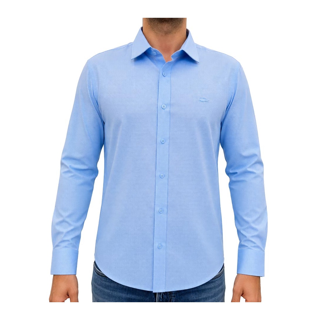 Camisa Sallo Manga Longa Sem Bolso 10107631 Azul