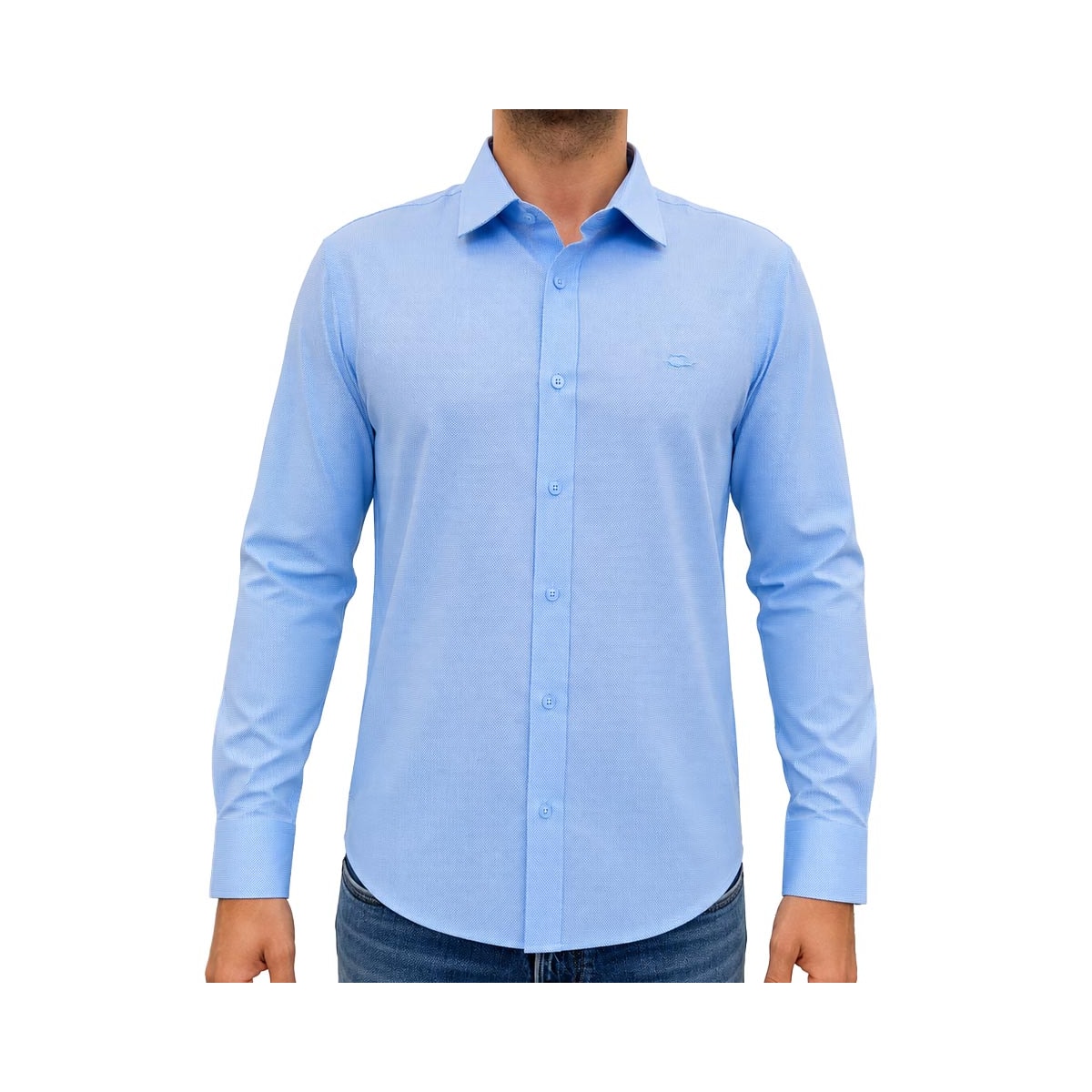 Camisa Sallo Manga Longa Sem Bolso 10107631 Azul