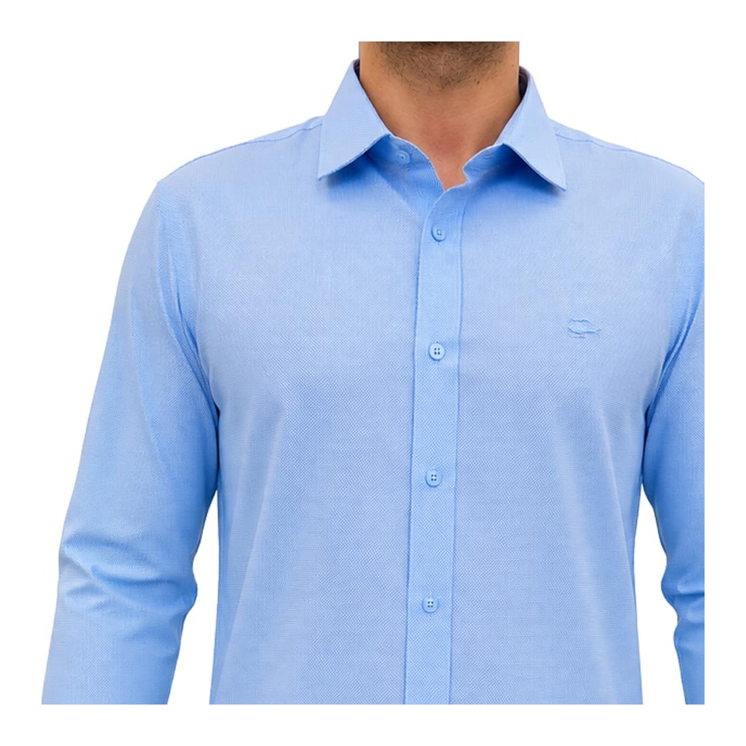 Camisa Sallo Manga Longa Sem Bolso 10107631 Azul