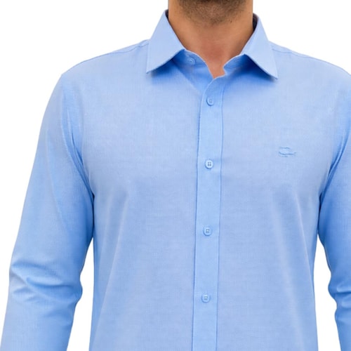 Detalhe - Camisa Sallo Manga Longa Sem Bolso 10107631 Azul