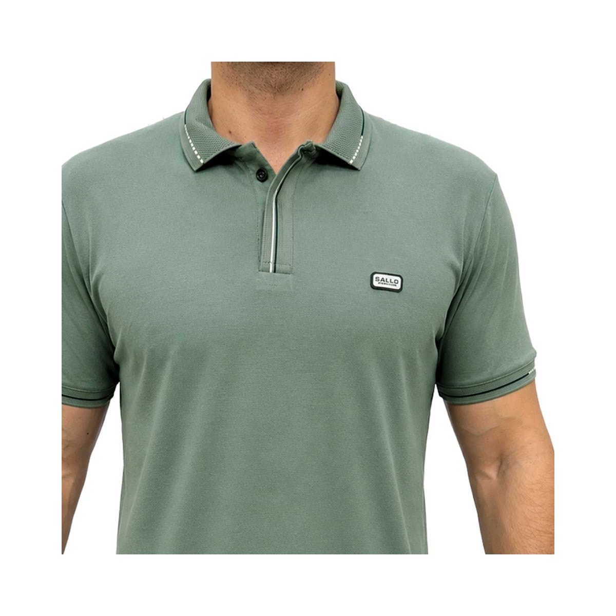 Camisa Sallo Polo Piquet Pergula 0023 Cimento Queimado