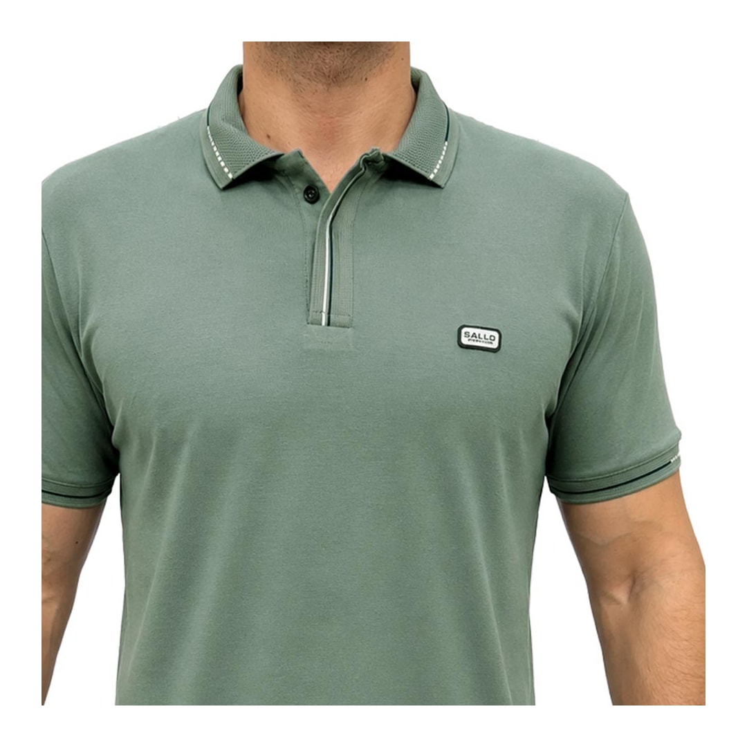 Camisa Sallo Polo Piquet Pergula 0023 Cimento Queimado