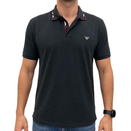 Camisa Sallo Polo Piquet Pérgula 10300013 Chumbo Dark