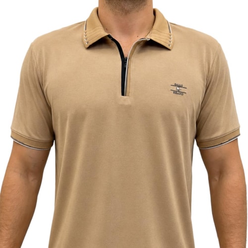 Detalhe - Camisa Sallo Polo Piquet Pérgula 10300025 Amber