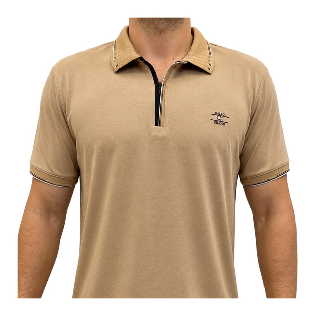 Camisa Sallo Polo Piquet Pérgula 10300025 Amber Camisa Sallo Polo Piquet Pérgula 10300025 Amber