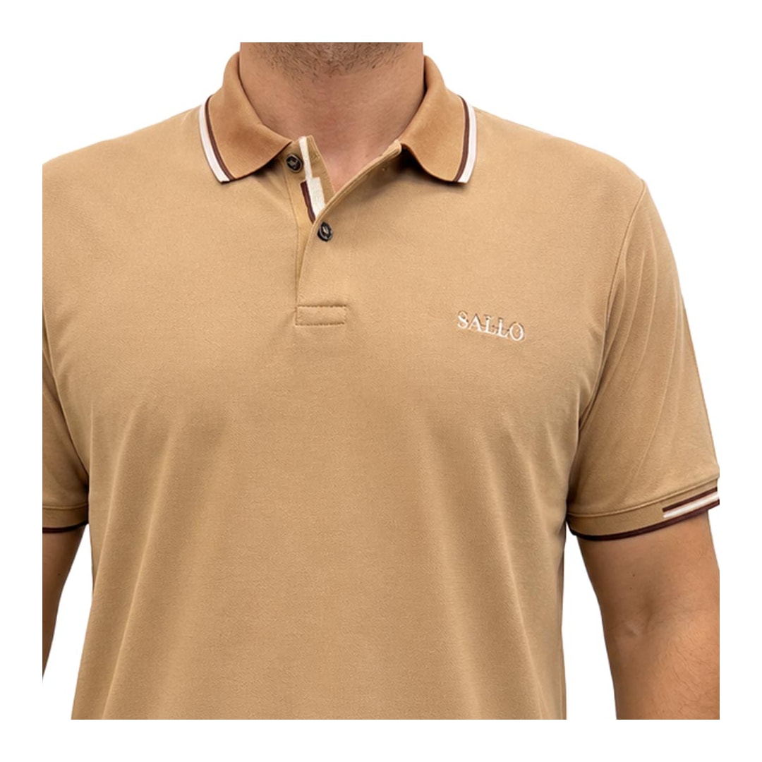 Camisa Sallo Polo Piquet Pérgula 10308381 Amber Camisa Sallo Polo Piquet Pérgula 10308381 Amber