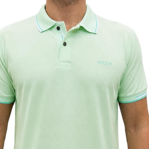 Detalhe - Camisa Sallo Polo Piquet Pérgula 10308381 Caribe