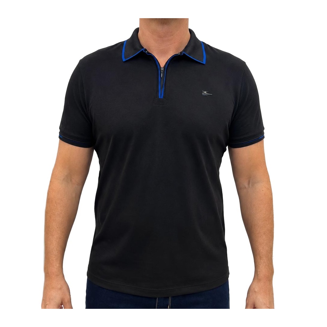 Camisa Sallo Polo Piquet Pérgula 2601 0044 Plus Preto