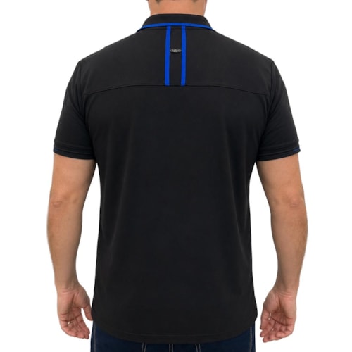 Detalhe - Camisa Sallo Polo Piquet Pérgula 2601 0044 Plus Preto