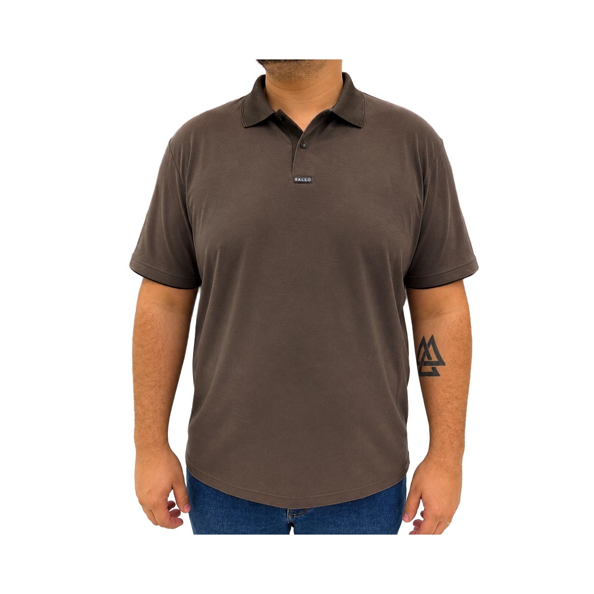 Camisa Sallo Polo Piquet Pergula Plus 10105201 Mocca