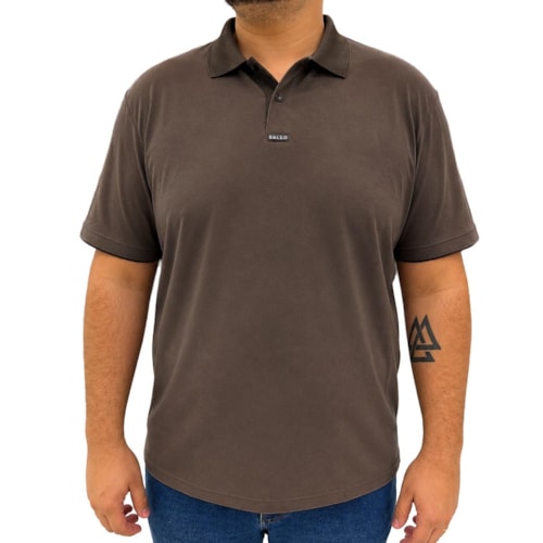 Camisa Sallo Polo Piquet Pergula Plus 10105201 Mocca