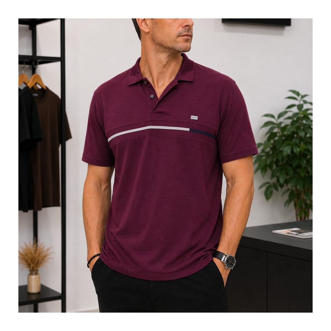 Camisa Sallo Polo Sem Bolso 0007 Marsala