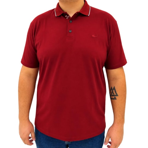 Camisa Sallo Polo Sem Bolso 0021 Plus Vinho Tinto