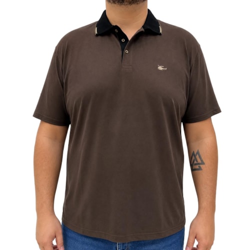 Camisa Sallo Polo Sem Bolso 0029 Plus Expresso Marrom