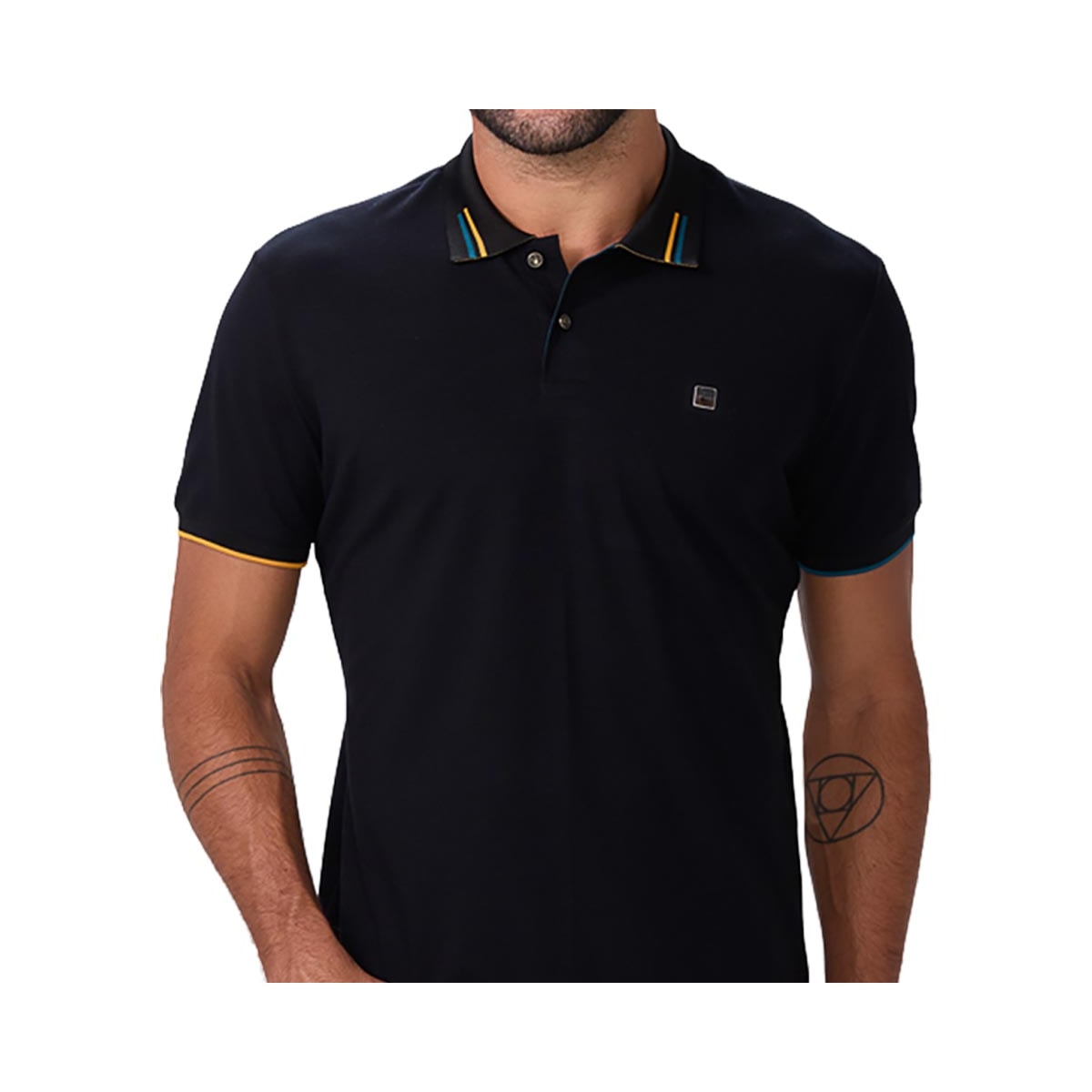 Camisa Sallo Polo Sem Bolso 10108364 Preto Camisa Sallo Polo Sem Bolso 10108364 Preto