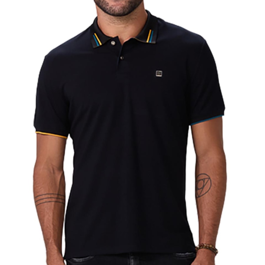 Camisa Sallo Polo Sem Bolso 10108364 Preto Camisa Sallo Polo Sem Bolso 10108364 Preto