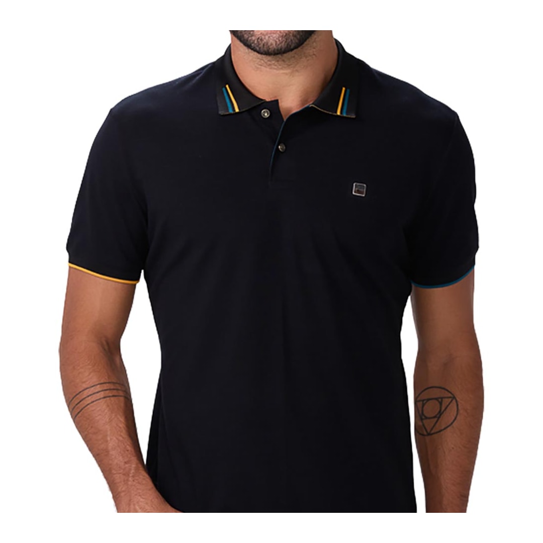 Camisa Sallo Polo Sem Bolso 10108364 Preto Camisa Sallo Polo Sem Bolso 10108364 Preto