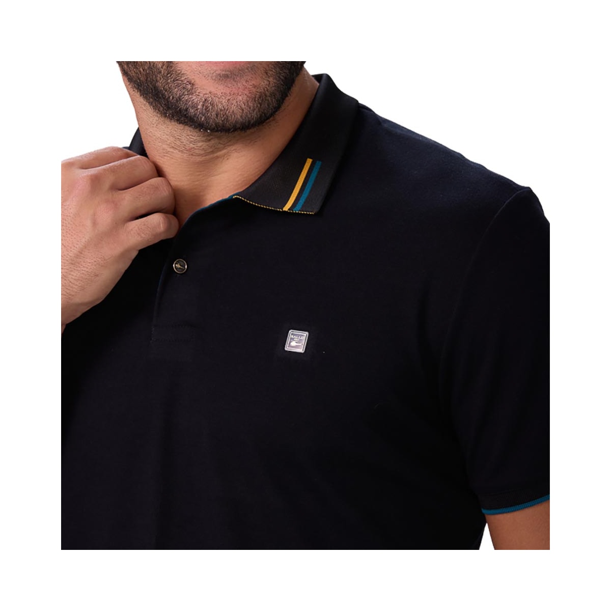 Camisa Sallo Polo Sem Bolso 10108364 Preto Camisa Sallo Polo Sem Bolso 10108364 Preto