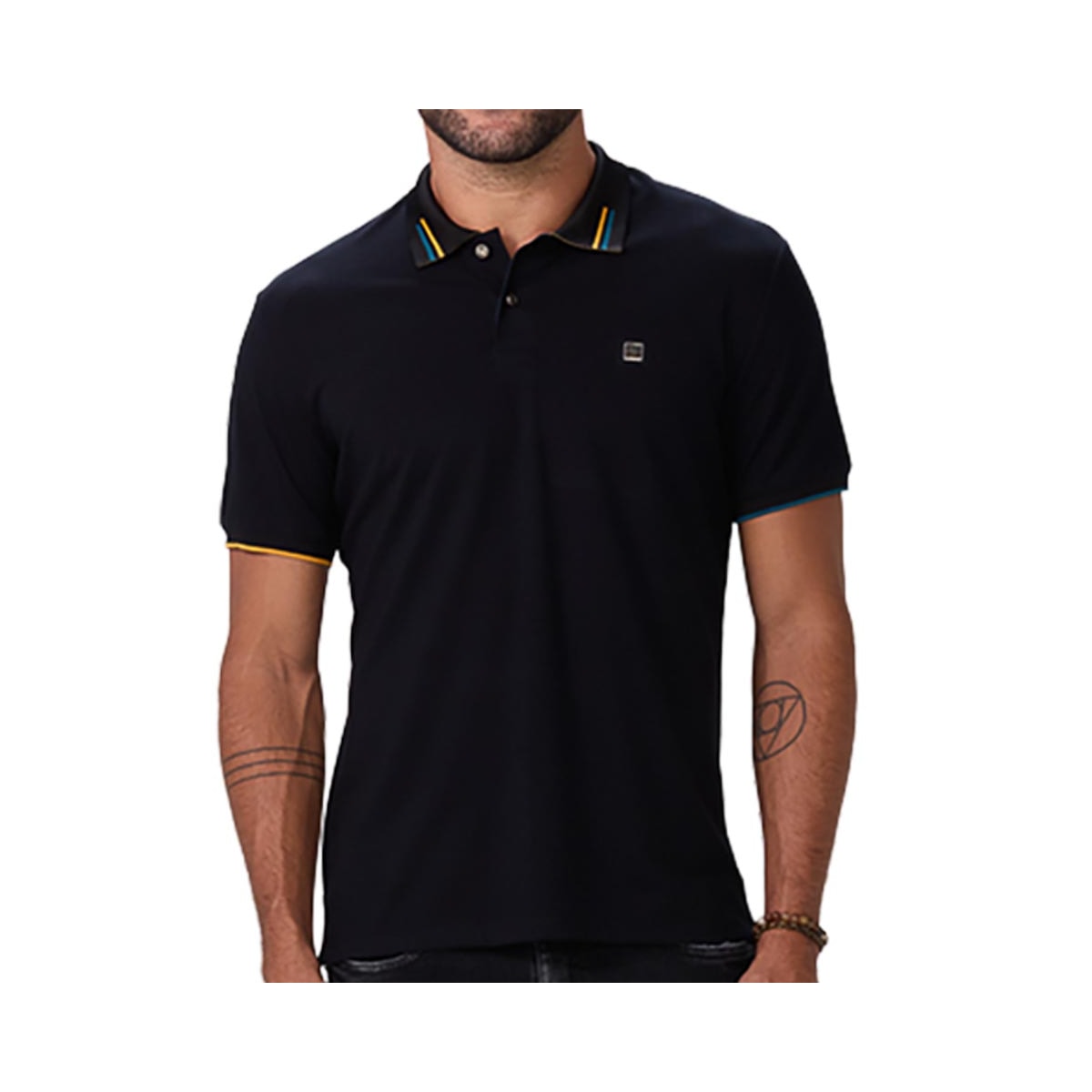 Camisa Sallo Polo Sem Bolso 10108364 Preto Camisa Sallo Polo Sem Bolso 10108364 Preto