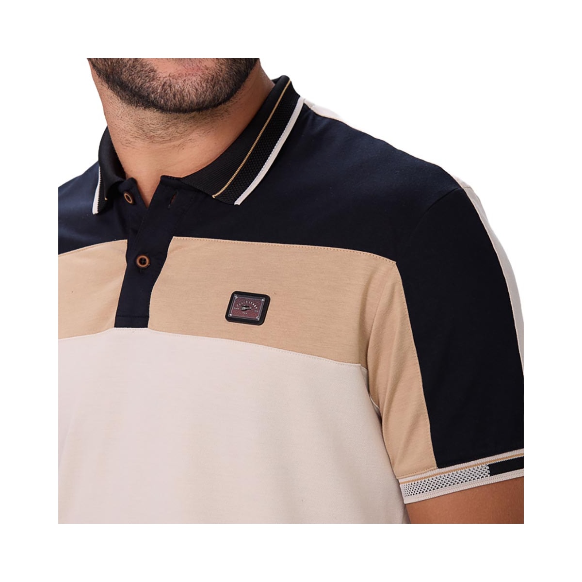 Camisa Sallo Polo Sem Bolso 10108371 Areia Camisa Sallo Polo Sem Bolso 10108371 Areia