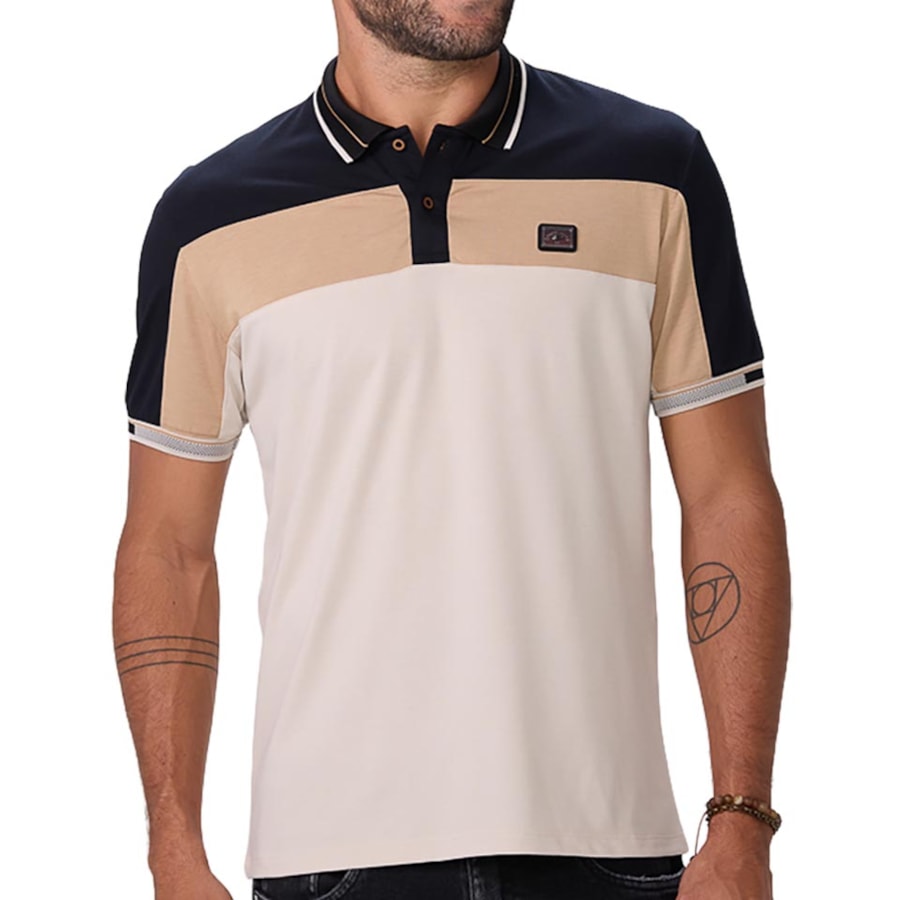 Camisa Sallo Polo Sem Bolso 10108371 Areia Camisa Sallo Polo Sem Bolso 10108371 Areia