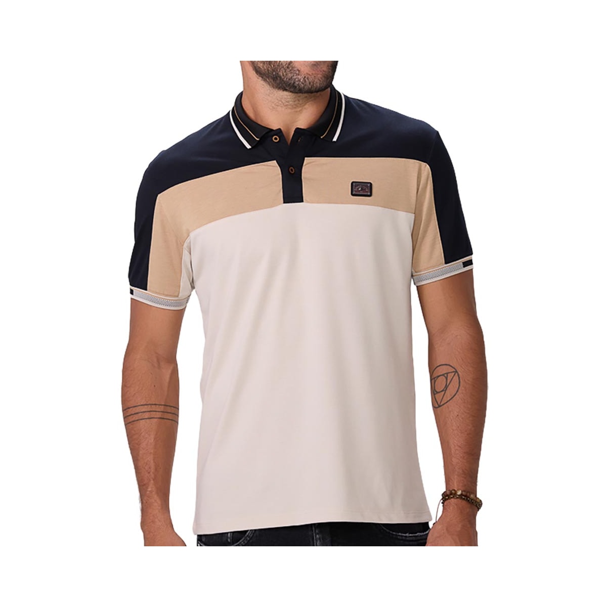 Camisa Sallo Polo Sem Bolso 10108371 Areia Camisa Sallo Polo Sem Bolso 10108371 Areia