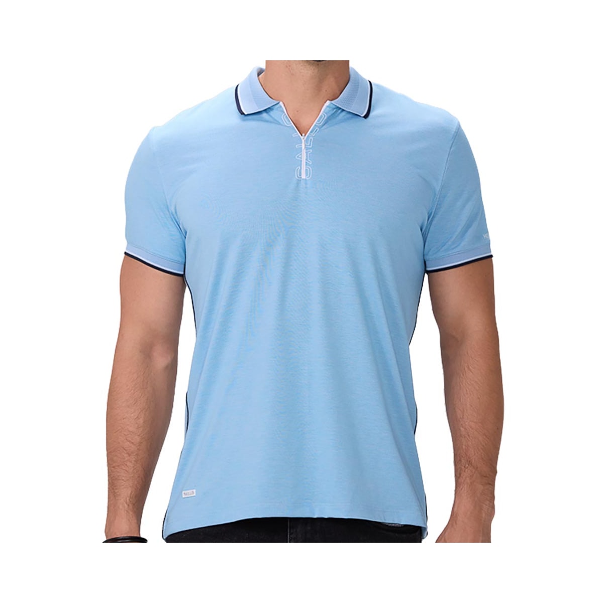 Camisa Sallo Polo Sem Bolso 10108378 Azul Claro Camisa Sallo Polo Sem Bolso 10108378 Azul Claro