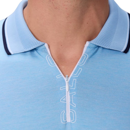 Detalhe - Camisa Sallo Polo Sem Bolso 10108378 Azul Claro