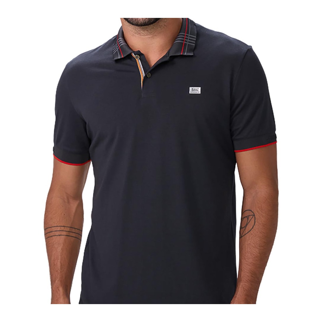 Camisa Sallo Polo Sem Bolso 10108379 Chumbo Camisa Sallo Polo Sem Bolso 10108379 Chumbo