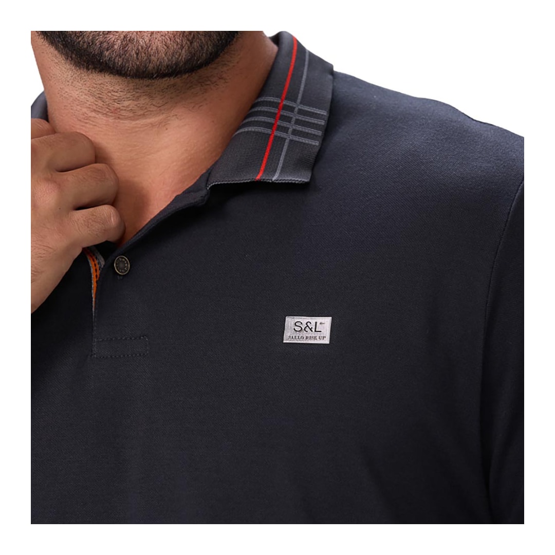 Camisa Sallo Polo Sem Bolso 10108379 Chumbo Camisa Sallo Polo Sem Bolso 10108379 Chumbo