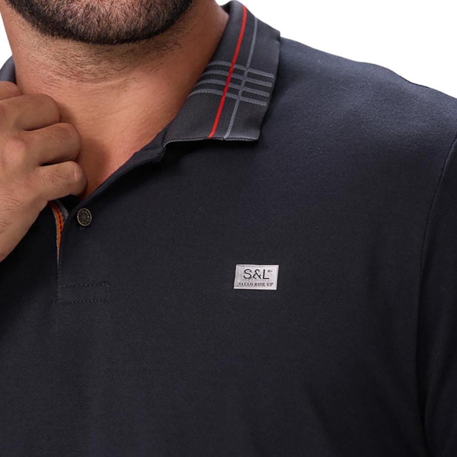 Camisa Sallo Polo Sem Bolso 10108379 Chumbo Camisa Sallo Polo Sem Bolso 10108379 Chumbo