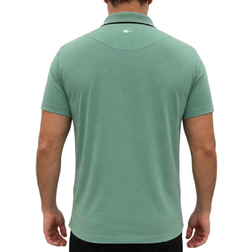 Detalhe - Camisa Sallo Polo Sem Bolso 10108606 Deep Mint
