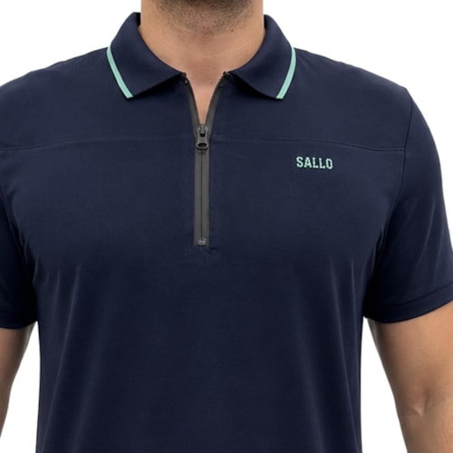 Detalhe - Camisa Sallo Polo Sem Bolso 10108606 Marinho