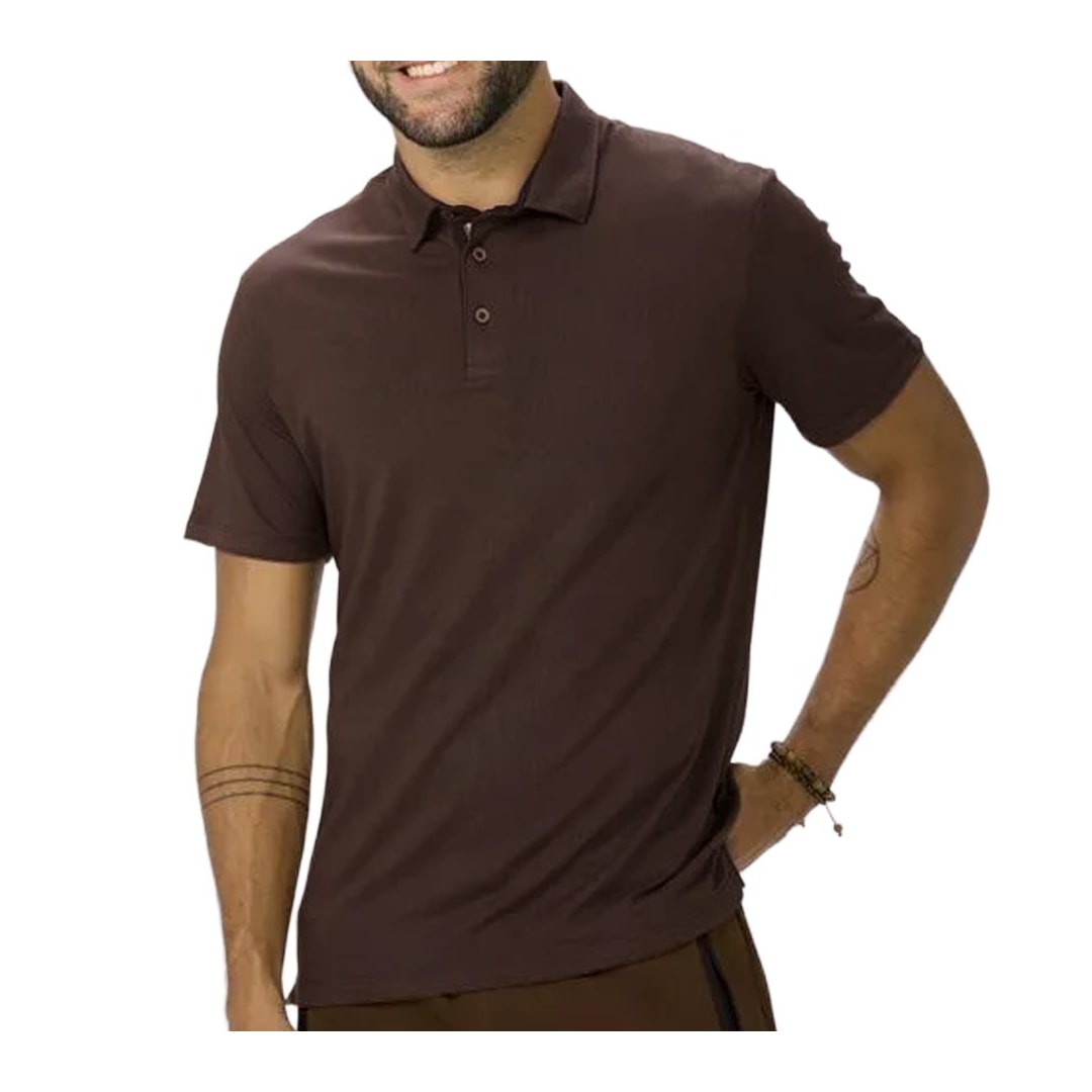 Camisa Sallo Polo Sem Bolso 8321 Expresso Marrom Camisa Sallo Polo Sem Bolso 8321 Expresso Marrom