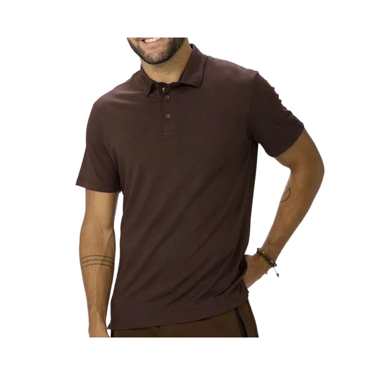 Camisa Sallo Polo Sem Bolso 8321 Expresso Marrom Camisa Sallo Polo Sem Bolso 8321 Expresso Marrom