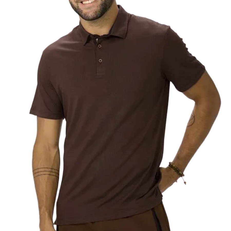 Camisa Sallo Polo Sem Bolso 8321 Expresso Marrom Camisa Sallo Polo Sem Bolso 8321 Expresso Marrom