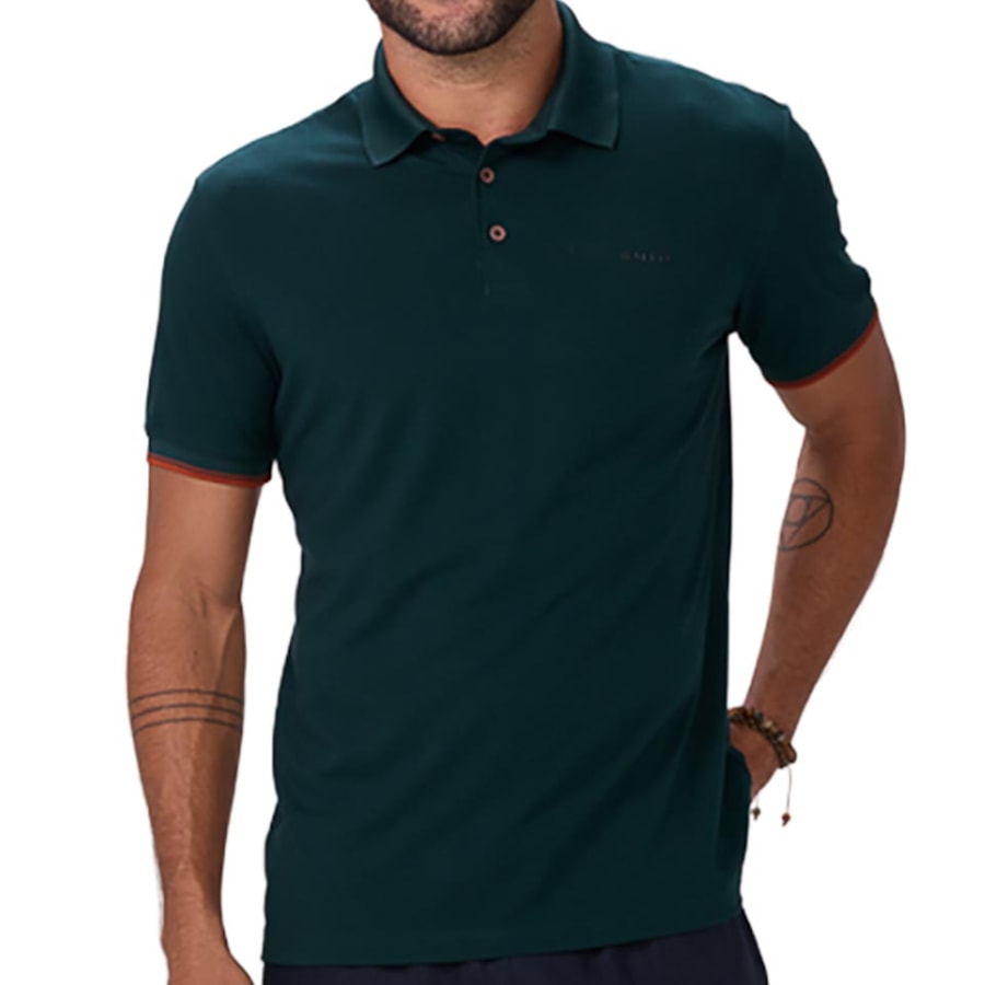 Camisa Sallo Polo Sem Bolso 8321 Verde Escuro