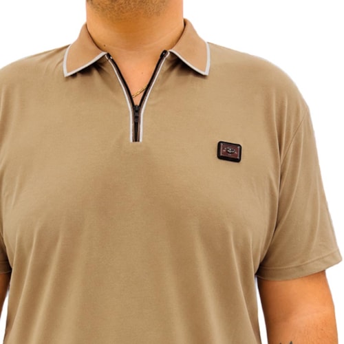 Detalhe - Camisa Sallo Polo Sem Bolso 8331 Amber