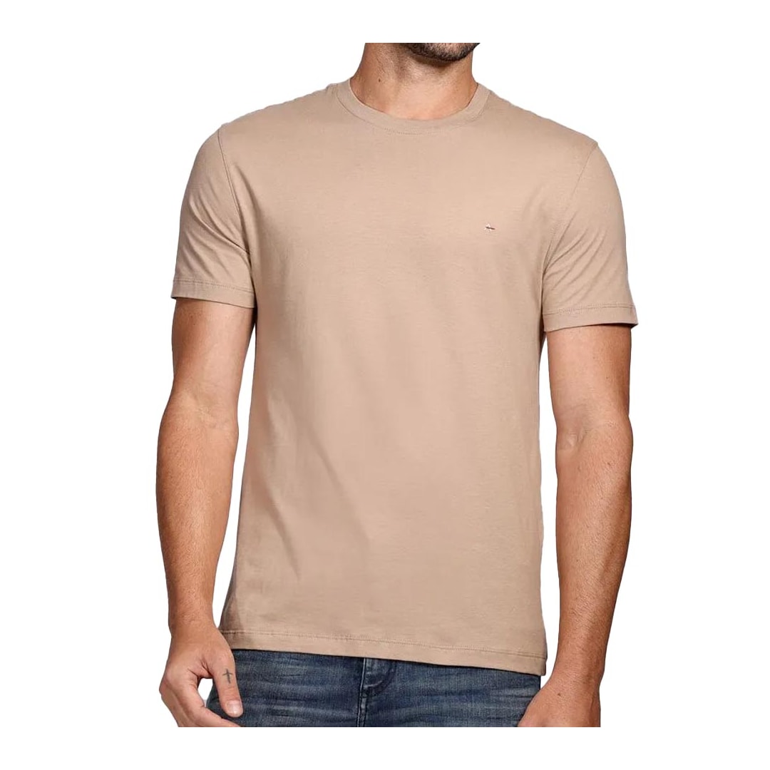 Camiseta Aramis Básica 12.0045 Caqui Camiseta Aramis Básica 12.0045 Caqui