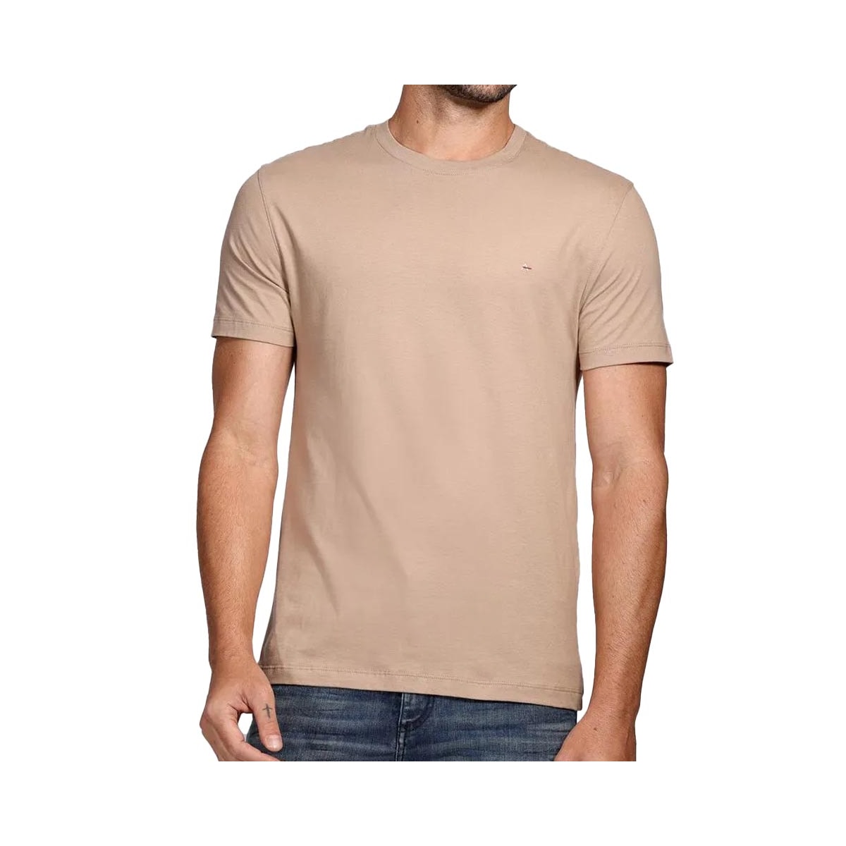 Camiseta Aramis Básica 12.0045 Caqui Camiseta Aramis Básica 12.0045 Caqui