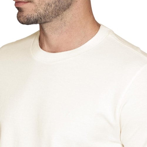 Detalhe - Camiseta Aramis Meia Manga 100% Algodão 12.0604 Off White