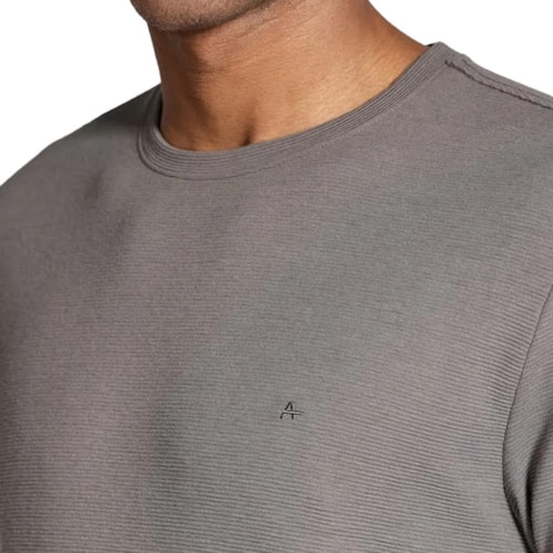 Detalhe - Camiseta Aramis Meia Manga 12.0545 Cinza Asfalto