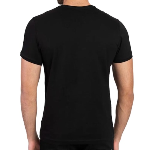 Detalhe - Camiseta Aramis Meia Manga Básica 01.2109 Preto