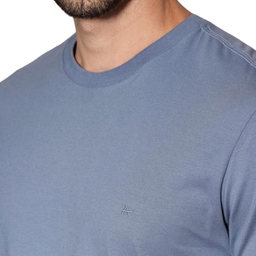 Detalhe - Camiseta Aramis Meia Manga Básica 12.0537 Aluminio