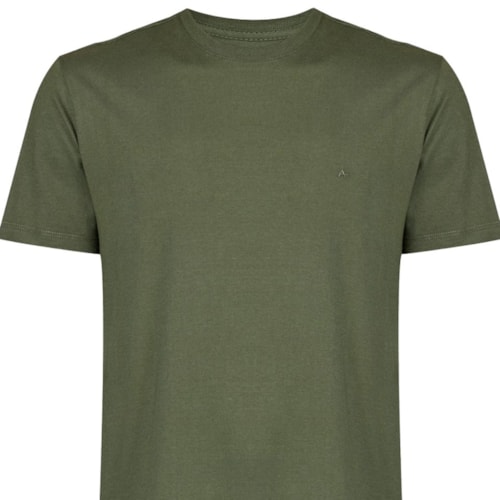 Detalhe - Camiseta Aramis Meia Manga Básica 12.0537 Militar